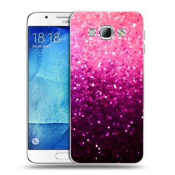 Пластиковый чехол на Samsung Galaxy A8 с принтом Блестки