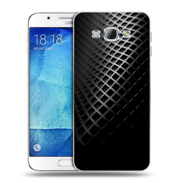 Пластиковый чехол на Samsung Galaxy A8 с принтом Текстура металла