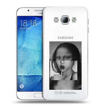 Пластиковый чехол на Samsung Galaxy A8 с принтом Мона Лиза Пластиковый чехол на Samsung Galaxy A8 с принтом Мона Лиза