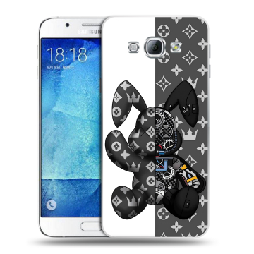 Пластиковый чехол на Samsung Galaxy A8 с принтом Луи робот