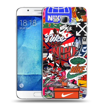 Пластиковый чехол на Samsung Galaxy A8 с принтом Найк Nike яркий Пластиковый чехол на Samsung Galaxy A8 с принтом Найк Nike яркий