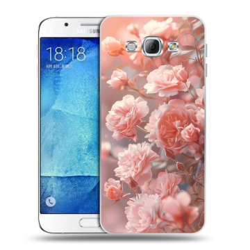 Пластиковый чехол на Samsung Galaxy A8 с принтом Розовые розы Пластиковый чехол на Samsung Galaxy A8 с принтом Розовые розы