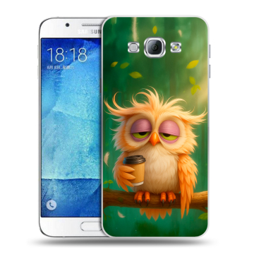 Пластиковый чехол на Samsung Galaxy A8 с принтом сова