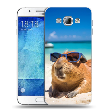 Пластиковый чехол на Samsung Galaxy A8 с принтом Капибара