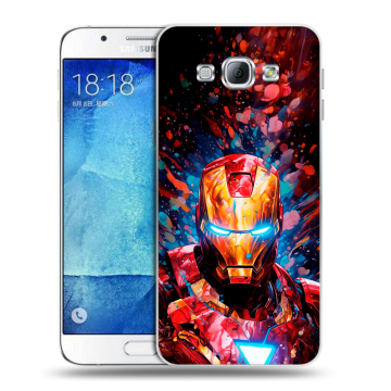 Пластиковый чехол на Samsung Galaxy A8 с принтом Железный человек Ironman Пластиковый чехол на Samsung Galaxy A8 с принтом Железный человек Ironman