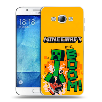 Пластиковый чехол на Samsung Galaxy A8 с принтом Майнкрафт Minecraft Пластиковый чехол на Samsung Galaxy A8 с принтом Майнкрафт Minecraft