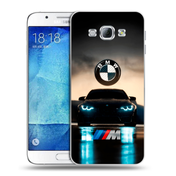 Пластиковый чехол на Samsung Galaxy A8 с принтом БМВ BMW