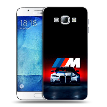 Пластиковый чехол на Samsung Galaxy A8 с принтом БМВ BMW