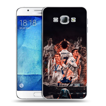 Пластиковый чехол на Samsung Galaxy A8 с принтом Реал Роналдо Real Ronaldo