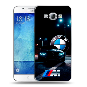 Пластиковый чехол на Samsung Galaxy A8 с принтом БМВ BMW