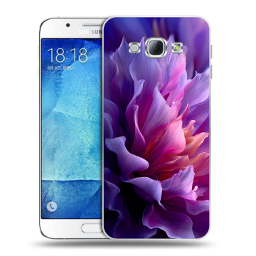 Пластиковый чехол на Samsung Galaxy A8 с принтом женский цветы
