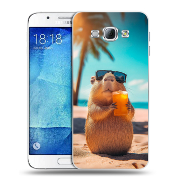 Пластиковый чехол на Samsung Galaxy A8 с принтом Капибара