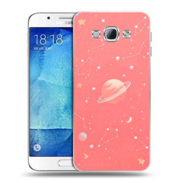 Пластиковый чехол на Samsung Galaxy A8 с принтом Розовый космос Пластиковый чехол на Samsung Galaxy A8 с принтом Розовый космос