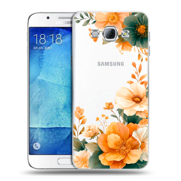 Пластиковый чехол на Samsung Galaxy A8 с принтом Цветы принт Пластиковый чехол на Samsung Galaxy A8 с принтом Цветы принт