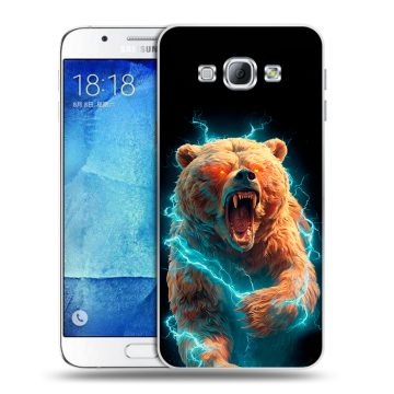 Пластиковый чехол на Samsung Galaxy A8 с принтом Медведь Пластиковый чехол на Samsung Galaxy A8 с принтом Медведь