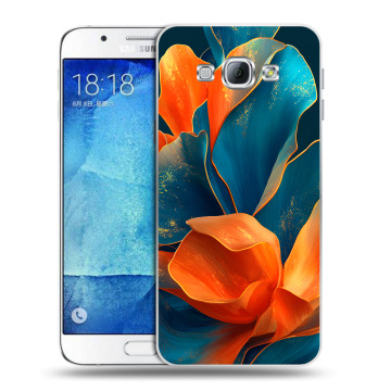 Пластиковый чехол на Samsung Galaxy A8 с принтом Цветы Пластиковый чехол на Samsung Galaxy A8 с принтом Цветы