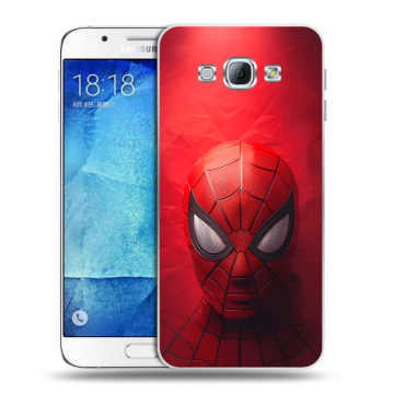 Пластиковый чехол на Samsung Galaxy A8 с принтом Spiderman Человек паук