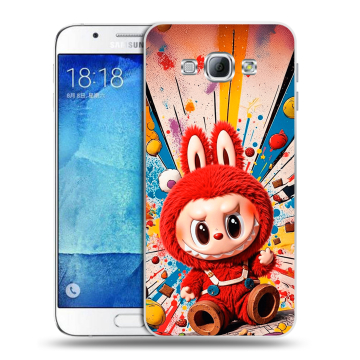 Пластиковый чехол на Samsung Galaxy A8 с принтом Labubu Лабубу