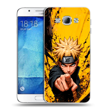 Пластиковый чехол на Samsung Galaxy A8 с принтом Naruto Наруто