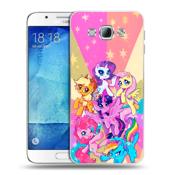 Пластиковый чехол на Samsung Galaxy A8 с принтом My little pony Дружба чудо