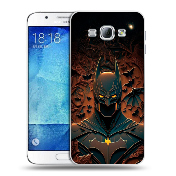 Пластиковый чехол на Samsung Galaxy A8 с принтом Batman Бэтмен Пластиковый чехол на Samsung Galaxy A8 с принтом Batman Бэтмен