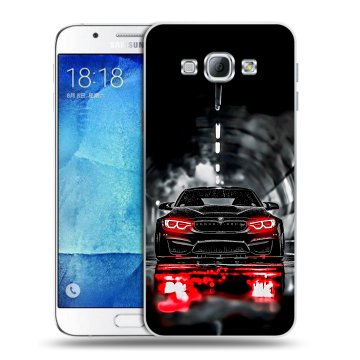 Пластиковый чехол на Samsung Galaxy A8 с принтом BMW БМВ