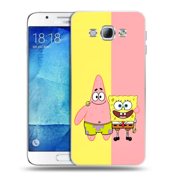 Пластиковый чехол на Samsung Galaxy A8 с принтом Спанч боб Спанчбоб