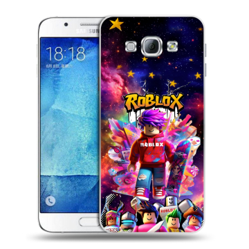 Пластиковый чехол на Samsung Galaxy A8 с принтом Roblox Роблокс