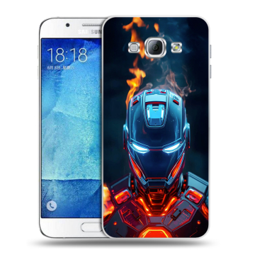 Пластиковый чехол на Samsung Galaxy A8 с принтом IronMan Железный человек Пластиковый чехол на Samsung Galaxy A8 с принтом IronMan Железный человек