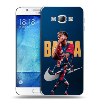 Пластиковый чехол на Samsung Galaxy A8 с принтом Барселона Barca Yamal 