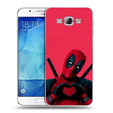 Пластиковый чехол на Samsung Galaxy A8 с принтом Дедпул Deadpool Пластиковый чехол на Samsung Galaxy A8 с принтом Дедпул Deadpool
