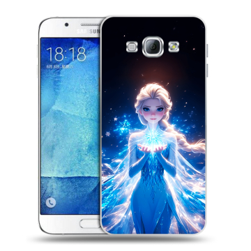 Пластиковый чехол на Samsung Galaxy A8 с принтом Холодное сердце Frozen
