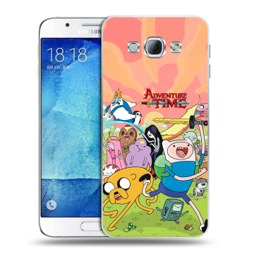 Пластиковый чехол на Samsung Galaxy A8 с принтом Adventure time Время приключений Пластиковый чехол на Samsung Galaxy A8 с принтом Adventure time Время приключений