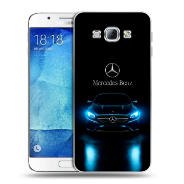 Пластиковый чехол на Samsung Galaxy A8 с принтом Mercedes Мерседес