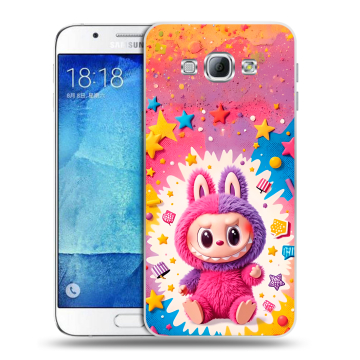 Пластиковый чехол на Samsung Galaxy A8 с принтом Labubu Лабубу
