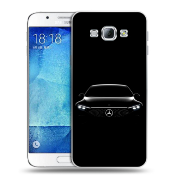Пластиковый чехол на Samsung Galaxy A8 с принтом Mercedes Мерседес
