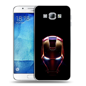 Пластиковый чехол на Samsung Galaxy A8 с принтом IronMan Железный человек