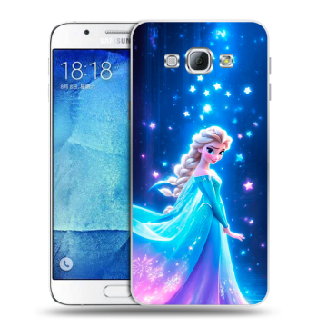 Пластиковый чехол на Samsung Galaxy A8 с принтом Холодное сердце Frozen