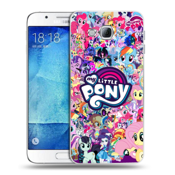Пластиковый чехол на Samsung Galaxy A8 с принтом My little pony Дружба чудо