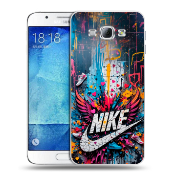 Пластиковый чехол на Samsung Galaxy A8 с принтом Nike Найк Пластиковый чехол на Samsung Galaxy A8 с принтом Nike Найк