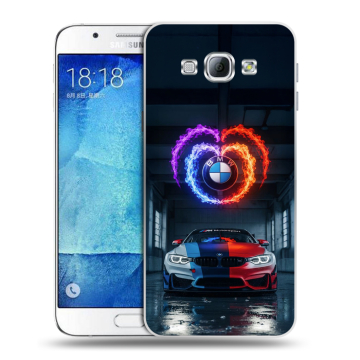 Пластиковый чехол на Samsung Galaxy A8 с принтом BMW БМВ Пластиковый чехол на Samsung Galaxy A8 с принтом BMW БМВ