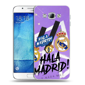 Пластиковый чехол на Samsung Galaxy A8 с принтом Real Madrid Реал Мадрид