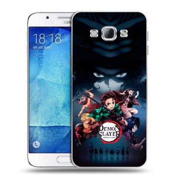 Пластиковый чехол на Samsung Galaxy A8 с принтом Demon Slayer Клинок рассекающий демонов Пластиковый чехол на Samsung Galaxy A8 с принтом Demon Slayer Клинок рассекающий демонов