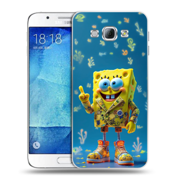 Пластиковый чехол на Samsung Galaxy A8 с принтом Спанч боб Спанчбоб Пластиковый чехол на Samsung Galaxy A8 с принтом Спанч боб Спанчбоб