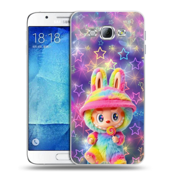 Пластиковый чехол на Samsung Galaxy A8 с принтом Labubu Лабубу