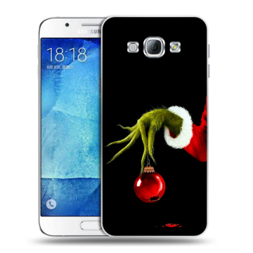 Пластиковый чехол на Samsung Galaxy A8 с принтом Новый год Гринч Пластиковый чехол на Samsung Galaxy A8 с принтом Новый год Гринч