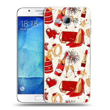 Пластиковый чехол на Samsung Galaxy A8 с принтом Новый год Пластиковый чехол на Samsung Galaxy A8 с принтом Новый год