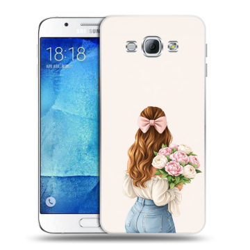 Пластиковый чехол на Samsung Galaxy A8 с принтом женский Пластиковый чехол на Samsung Galaxy A8 с принтом женский