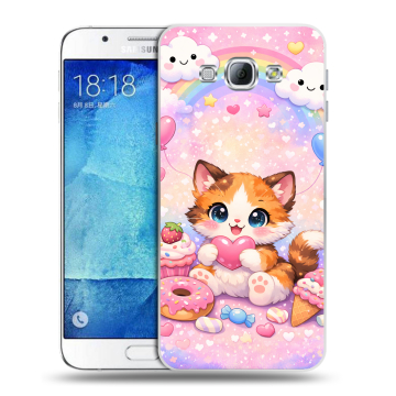 Пластиковый чехол на Samsung Galaxy A8 с принтом для девочек
