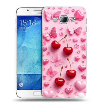 Пластиковый чехол на Samsung Galaxy A8 с принтом для девочек